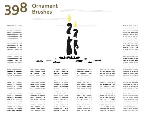 Ornament Brushes 스톡 일러스트