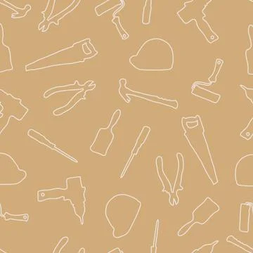The ornament of building tools Stock Illustration