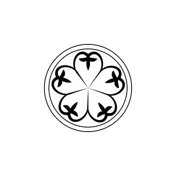 Ornament in a circle icon. Element of patterns elements illustration. Premium Stock Illustration