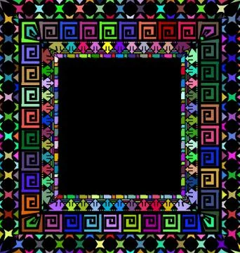 Ornament color frame Stock Illustration