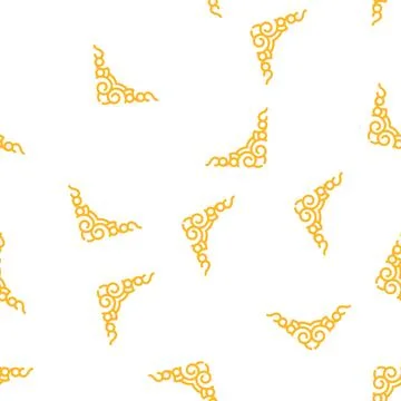 Ornament corner vector seamless pattern flat Stock Illustration