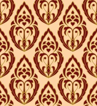 Ornament with damask. Stock Illustration