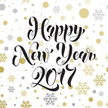 Ornament decoration pattern background golden New Year vector Illustrazione stock
