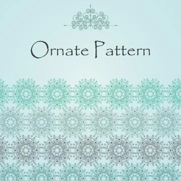 Ornament design from linear elements. Stock Illustration