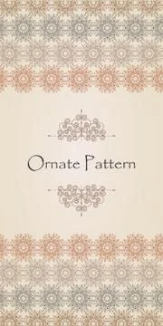 Ornament design from linear elements. Stock Illustration