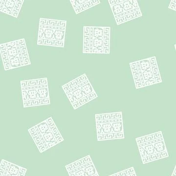 Ornament egypt line vector seamless pattern Stock Illustration