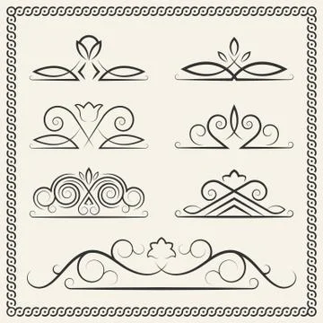 Ornament elements Stock Illustration