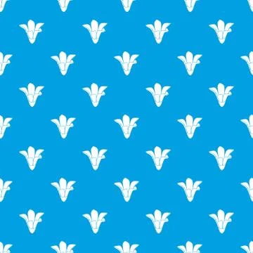 Ornament flower pattern vector seamless blue Stock Illustration