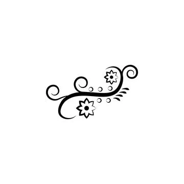 Ornament with flowers icon. Element of patterns elements illustration. Premium Stock Illustration