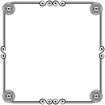 Ornament frames Illustrazione stock