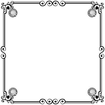 Ornament frames Illustrazione stock