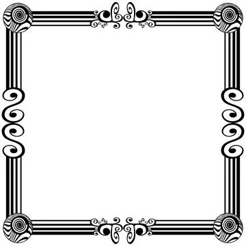 Ornament frames Illustrazione stock