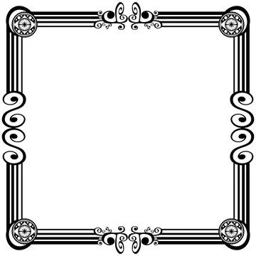 Ornament frames Illustrazione stock