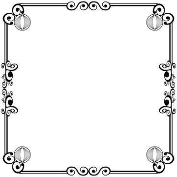 Ornament frames Illustrazione stock