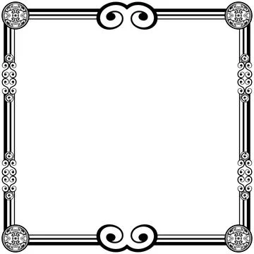 Ornament Frames Illustrazione stock