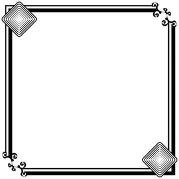 Ornament Frames Illustrazione stock