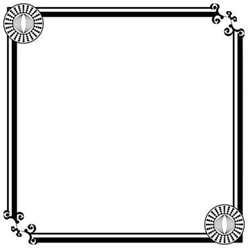Ornament Frames 스톡 일러스트