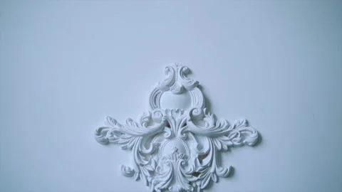 Ornament, fresco, elements of the old interior Stock Footage 229417853