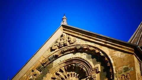 Ornament on the front of the temple Stock Footage 105320680