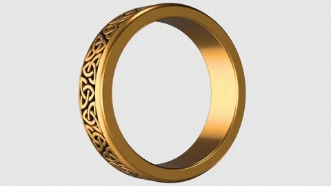 Ornament Gold Ring Stock Footage 246304097