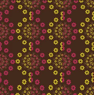 Ornament from halfway flowers Stock Illustration