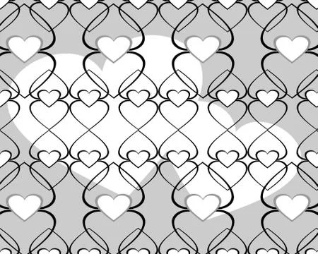 Ornament from hearts. Stock Illustration