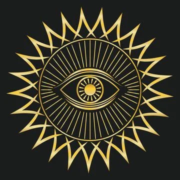 Ornament with human eye Stock Illustration