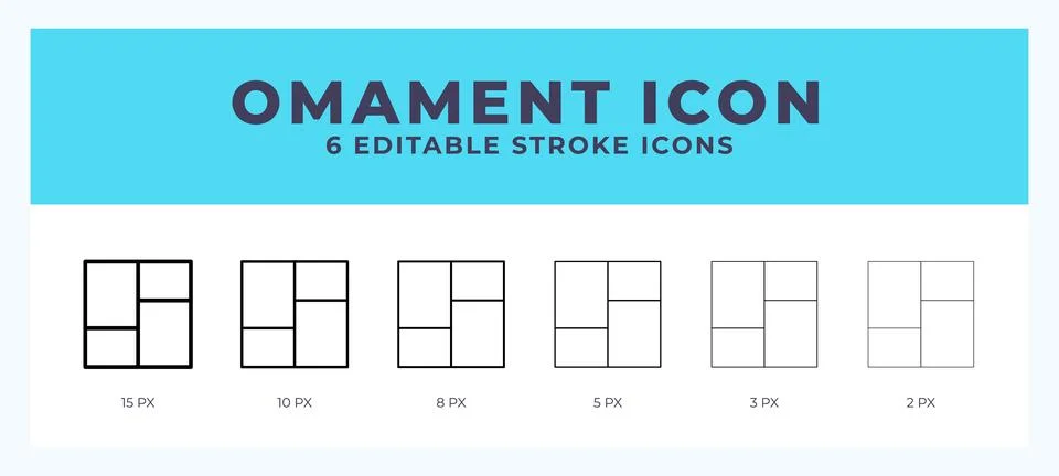 Ornament icon vector for web. And mobile app. Editable stroke outline icon. Stock Illustration