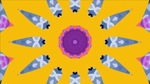 Ornament kaleidoscope pattern with beautiful shape Stock Footage 154056291