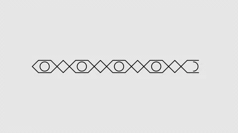 Ornament line horizontal border animation. Video clip with alpha channel. Stock Footage 313234681