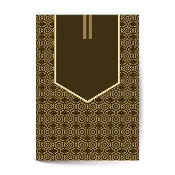 Ornament pattern page cover layouts for wedding, menu, book template design Stock Illustration