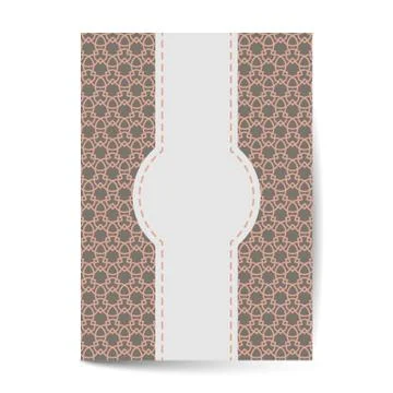 Ornament pattern page cover layouts for wedding, menu, book template design Illustrazione stock