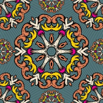 Ornament pattern vector tile Illustrazione stock