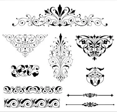 Ornament Set Stock Illustration