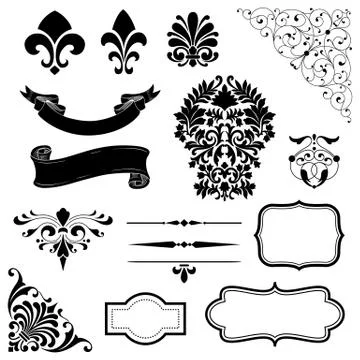 Ornament Set Stock Illustration