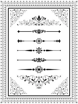 Ornament Set Illustrazione stock