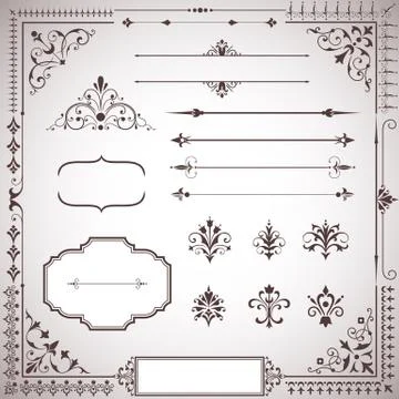 Ornament Set Stock Illustration