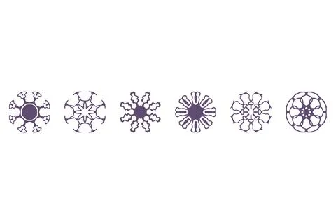 Ornament shape icon set. Decorative abstract design Stock Illustration
