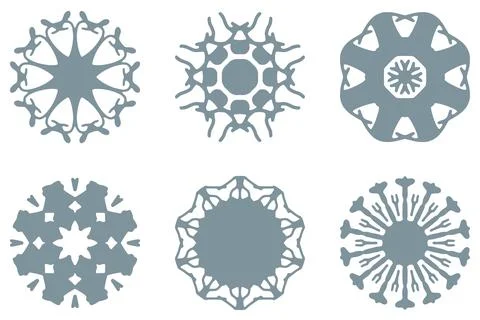Ornament shape icon set. Decorative abstract design Stock Illustration