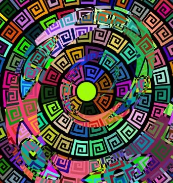 Ornament with spiral Stock Illustration