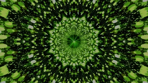 Ornament Star Green Pattern Background Loop Stock Footage 285677664