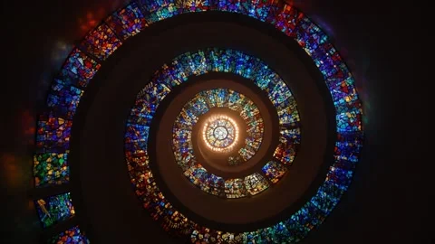 The ornament is twisted in a spiral Stock Footage 154384218