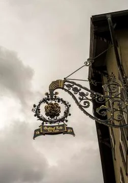 Ornament on a wall dated back 500 years Stock Photos