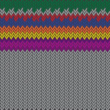 Ornament on the wool knitted texture Stock Illustration