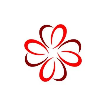 Ornamental Abstract Flower Pattern Logo Template Illustration Design. Vector  Stock Illustration