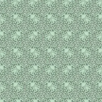 Ornamental abstract pattern with green shapes Illustrazione stock