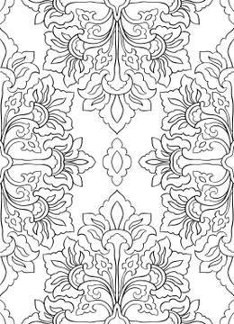 Ornamental abstract pattern. Stock Illustration