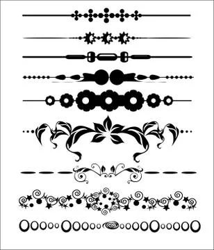 Ornamental and page decoration design elements Stock Illustration