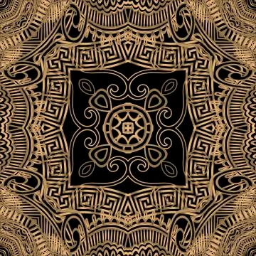 Ornamental arabic vector seamless pattern. Arabesque style floral background Illustrazione stock