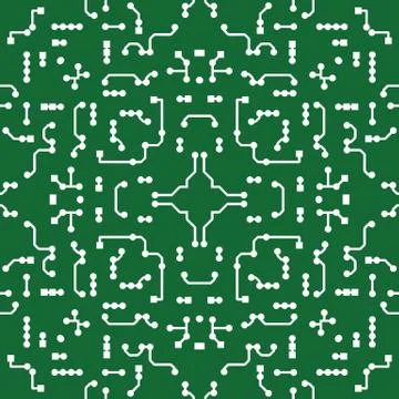 Ornamental background in PCB-layout style Stock Illustration